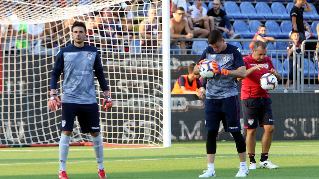 Cagliari 08 08 2018 Presso Sardegna Arena - Amichevole Cagliari vs Altetico Madrid
nella foto: Cragno Alessio e simone aresti
SILPRESS/ENRICO LOCCI