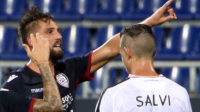 Cagliari 12 08 2018 Presso Sardegna Arena - Incontro di Coppa Italia Cagliari vs Palermo
nella foto: esultanza di leonardo pavoletti del cagliari
SILPRESS/ENRICO LOCCI