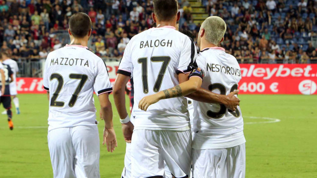 Cagliari 12 08 2018 Presso Sardegna Arena - Incontro di Coppa Italia Cagliari vs Palermo
nella foto: esultanza di Ilija Nestorovski del palermo
SILPRESS/ENRICO LOCCI