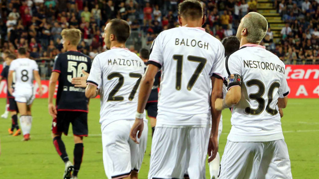 Cagliari 12 08 2018 Presso Sardegna Arena - Incontro di Coppa Italia Cagliari vs Palermo
nella foto: esultanza di Ilija Nestorovski del palermo
SILPRESS/ENRICO LOCCI