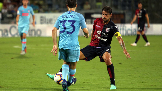 Cagliari 08 08 2018 Presso Sardegna Arena - Amichevole Cagliari vs Altetico Madrid
nella foto: Daniele Dessena e solano
SILPRESS/ENRICO LOCCI