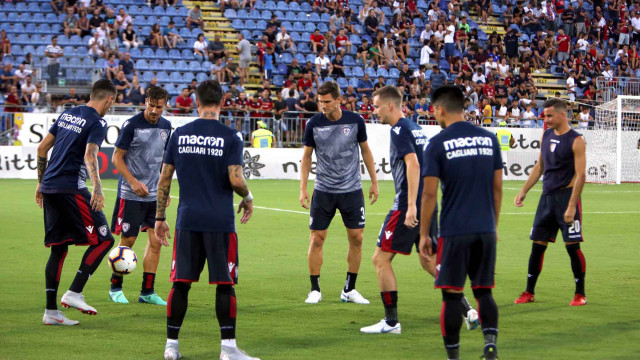 Cagliari 12 08 2018 Presso Sardegna Arena - Incontro di Coppa Italia Cagliari vs Palermo
nella foto:i giocatori in riscaldamento
SILPRESS/ENRICO LOCCI