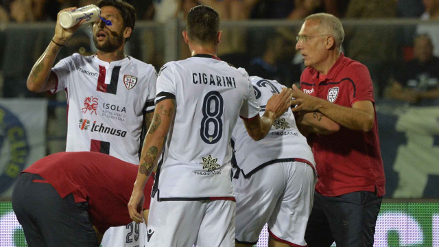 EMPOLI-CAGLIARI 19-08-2018 INFORTUNIO A LUCA CEPPITELLI. GALASSI SILVANO/SILPRESS