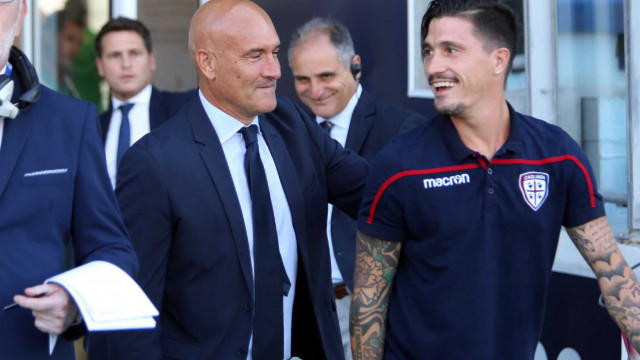 Cagliari 26 08 08 2018 Presso Stadio Sardegna Arena - Campionato serie A tim incontro Cagliari vs Sassuolo
nella foto: Fabio Pisacane e giovanni rossi
SILPRESS/ENRICO LOCCI