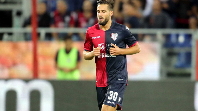 Cagliari 26 08 08 2018 Presso Stadio Sardegna Arena - Campionato serie A tim incontro Cagliari vs Sassuolo
nella foto: esultanza di leonardo pavoletti del cagliari
SILPRESS/ENRICO LOCCI