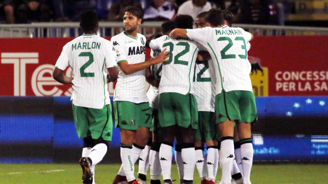 Cagliari 26 08 08 2018 Presso Stadio Sardegna Arena - Campionato serie A tim incontro Cagliari vs Sassuolo
nella foto: esultanza di Domenico Berardi del sassuolo
SILPRESS/ENRICO LOCCI
