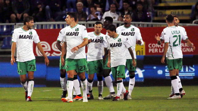 Cagliari 26 08 08 2018 Presso Stadio Sardegna Arena - Campionato serie A tim incontro Cagliari vs Sassuolo
nella foto: esultanza di Domenico Berardi del sassuolo
SILPRESS/ENRICO LOCCI