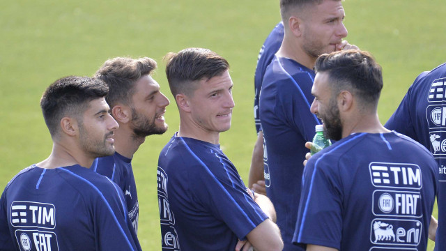 COVERCIANO 03-09-2018 RITIRO DELLA NAZIONALE. ALESSIO CRAGNO E MARCO BENASSI IN GRUPPO. GALASSI SILVANO/SILPRESS