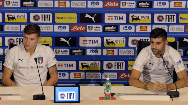 COVERCIANO 04-09-2018 RITIRO DELLA NAZIONALE. NICOLO' BARELLA E MARCO BENASSI IN CONFERENZA STAMPA. GALASSI SILVANO/SILPRESS