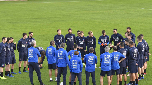 COVERCIANO RITIRO DELLA NAZIONALE 12-11-2018. ROBERTO MANCINI PARLA ALLA SQUADRA. GALASSI SILVANO/SILPRESS
