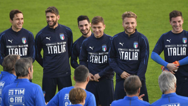 COVERCIANO RITIRO DELLA NAZIONALE 12-11-2018. ALESSIO CRAGNO, NICOLO BARELLA E FEDERICO CHIESA. GALASSI SILVANO/SILPRESS