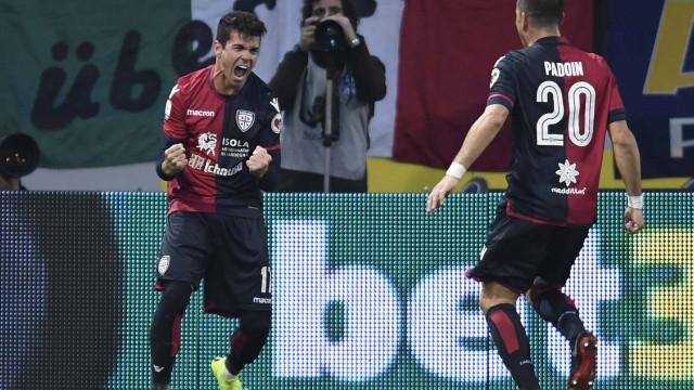 FROSINONE-CAGLIARI 02-12-2018 ESULTANZA DI FARIAS. SILPRESS