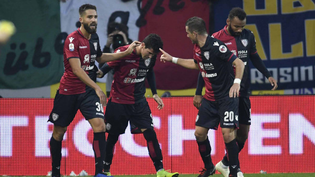 FROSINONE-CAGLIARI 02-12-2018 ESULTANZA DI FARIAS. SILPRESS