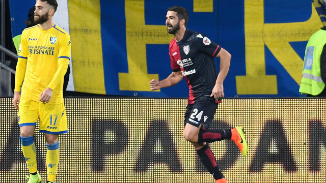 FROSINONE-CAGLIARI 02-12-2018 ESULTANZA DI FARIAS. SILPRESS