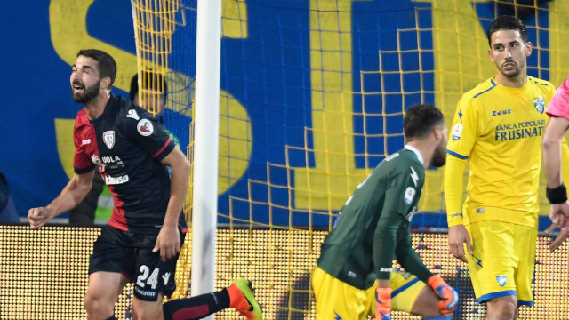 FROSINONE-CAGLIARI 02-12-2018 ESULTANZA DI FARIAS. SILPRESS
