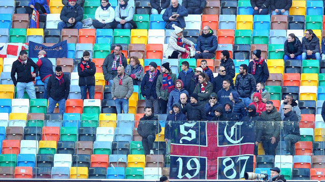 29-12-2018. UDINESE-CAGLIARI. TIFOSI DEL CAGLIARI IN TRASFERTA.SILPRESS