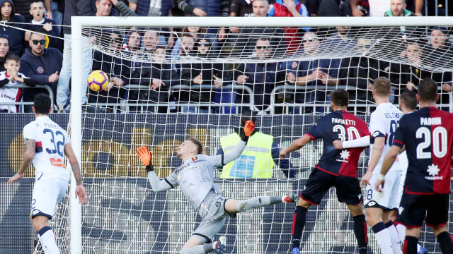 Cagliari 24 12 08 2018 Presso Stadio Sardegna Arena - Campionato serie A tim incontro Cagliari vs Genoa
nella foto: esultanza di diego farias del cagliari
SILPRESS/ENRICO LOCCI