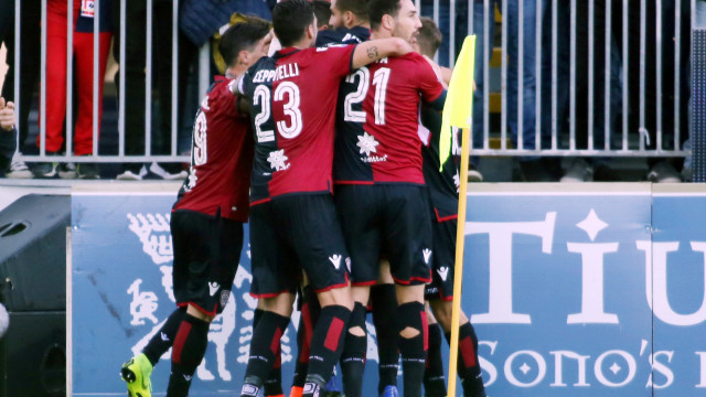Cagliari 24 12 08 2018 Presso Stadio Sardegna Arena - Campionato serie A tim incontro Cagliari vs Genoa
nella foto: esultanza di diego farias del cagliari
SILPRESS/ENRICO LOCCI