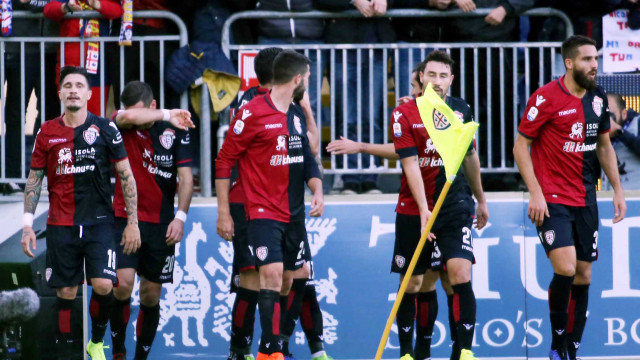 Cagliari 24 12 08 2018 Presso Stadio Sardegna Arena - Campionato serie A tim incontro Cagliari vs Genoa
nella foto: esultanza di diego farias del cagliari
SILPRESS/ENRICO LOCCI