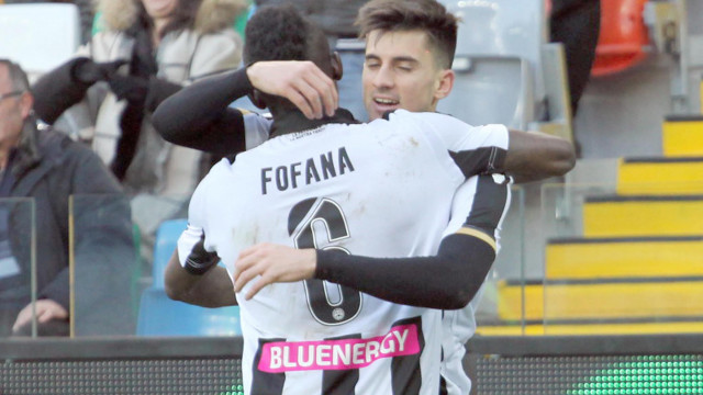 29-12-2018. UDINESE-CAGLIARI.ESULTANZA DI PUSSETTO CON FOFANA.SILPRESS