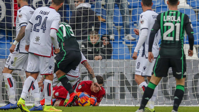 REGGIO EMILIA, ITALIA, 26-01-19 - 21° GIORNATA DI CAMPIONATO SERIE A TIM - MAPEI STADIUN, SASSUOLO VS CAGLIARI,BY CASTALDI, NELLA FOTO: PARATA DI GIACOMO SATALINO