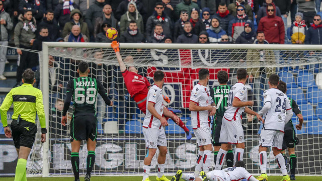 REGGIO EMILIA, ITALIA, 26-01-19 - 21° GIORNATA DI CAMPIONATO SERIE A TIM - MAPEI STADIUN, SASSUOLO VS CAGLIARI,BY CASTALDI, NELLA FOTO: PARATA DI ALESSIO CRAGNO
