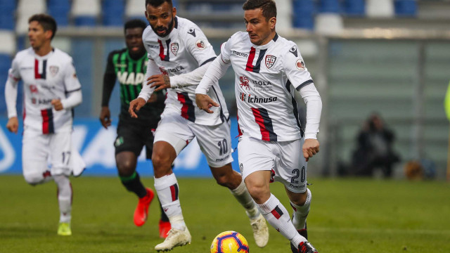 REGGIO EMILIA, ITALIA, 26-01-19 - 21° GIORNATA DI CAMPIONATO SERIE A TIM - MAPEI STADIUN, SASSUOLO VS CAGLIARI,BY CASTALDI, NELLA FOTO: SIMONE PADOIN E JOAO PEDRO