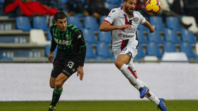 REGGIO EMILIA, ITALIA, 26-01-19 - 21° GIORNATA DI CAMPIONATO SERIE A TIM - MAPEI STADIUN, SASSUOLO VS CAGLIARI,BY CASTALDI, NELLA FOTO: LEONARDO PAVOLETTI E ANDREA CONSIGLI