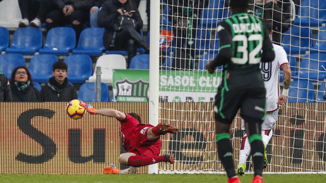 REGGIO EMILIA, ITALIA, 26-01-19 - 21° GIORNATA DI CAMPIONATO SERIE A TIM - MAPEI STADIUN, SASSUOLO VS CAGLIARI,BY CASTALDI, NELLA FOTO: PARATA DI ALESSIO CRAGNO