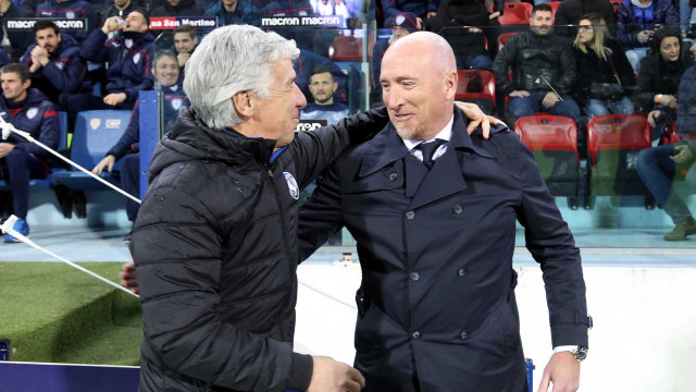 Cagliari 04 02 2019 Presso Stadio Sardegna Arena - Campionato serie A tim incontro Cagliari vs Atalanta
nella foto: Gian Piero Gasperini e rolando maran
SILPRESS/ENRICO LOCCI