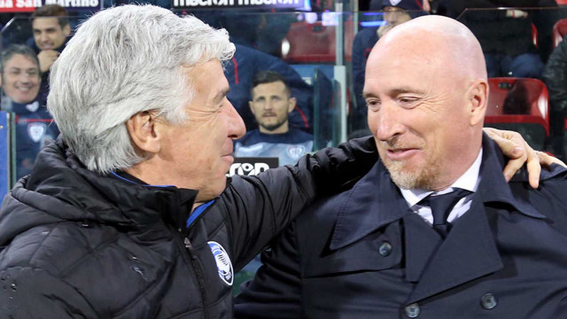 Cagliari 04 02 2019 Presso Stadio Sardegna Arena - Campionato serie A tim incontro Cagliari vs Atalanta
nella foto: Gian Piero Gasperini e rolando maran
SILPRESS/ENRICO LOCCI