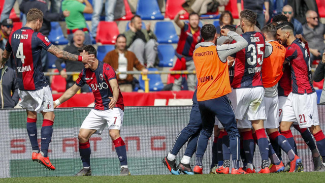 BOLOGNA ITALIA, 10-03-19 - 27° GIORNATA DI CAMPIONATO SERIE A TIM - STADIO RENATO DALL'ARA, BOLOGNA VS CAGLIARI, BY CASTALDI / SILPRESS NELLA FOTO: ESULTA IL BOLOGNA