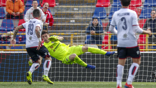 BOLOGNA ITALIA, 10-03-19 - 27° GIORNATA DI CAMPIONATO SERIE A TIM - STADIO RENATO DALL'ARA, BOLOGNA VS CAGLIARI, BY CASTALDI / SILPRESS NELLA FOTO: PARATA DI ALESSIO CRAGNO