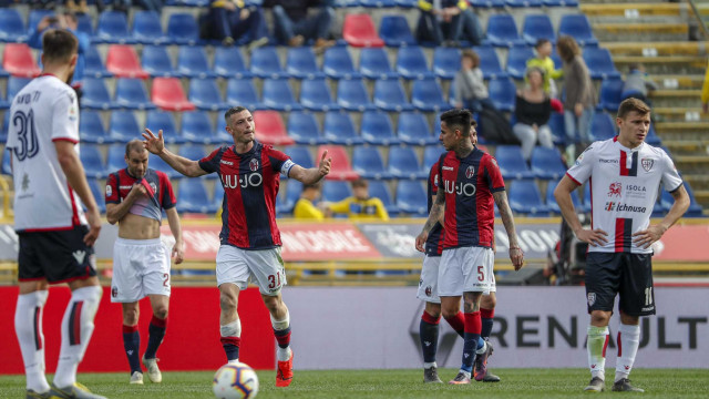 BOLOGNA ITALIA, 10-03-19 - 27° GIORNATA DI CAMPIONATO SERIE A TIM - STADIO RENATO DALL'ARA, BOLOGNA VS CAGLIARI, BY CASTALDI / SILPRESS NELLA FOTO: BLERIM DZEMAILI AL SECONDO GOAL