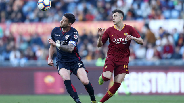 ROMA-CAGLIARI 27-04-2019 SHAARAWY E LUCA CEPPITELLI. MATTEO CIAMBELLI/SILPRESS