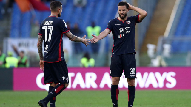 ROMA-CAGLIARI 27-04-2019 CYRIL THEREAU E LEONARDO PAVOLETTI DELUSI. MATTEO CIAMBELLI/SILPRESS
