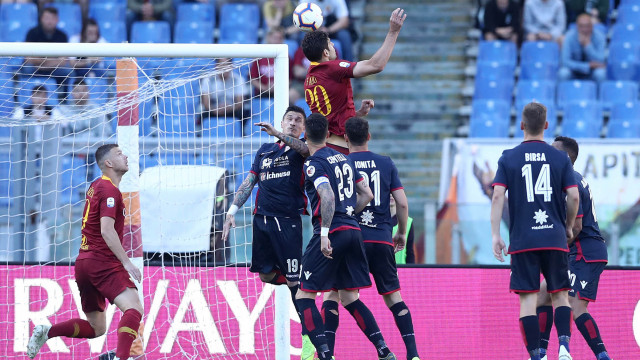 ROMA-CAGLIARI 27-04-2019 GOL DI FAZIO. MATTEO CIAMBELLI/SILPRESS