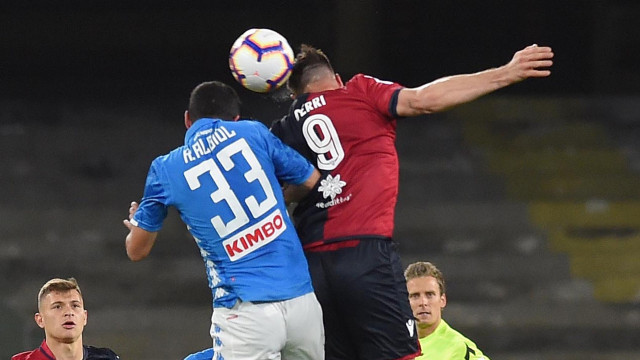 NAPOLI-CAGLIARI 05-05-2019 ALBERTO CERRI E ALBIOL. SILPRESS