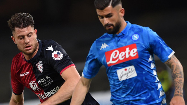 NAPOLI-CAGLIARI 05-05-2019 ALBERTO CERRI E ALBIOL. SILPRESS