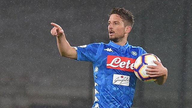 NAPOLI-CAGLIARI 05-05-2019 ESULTANZA DI MERTENS. SILPRESS