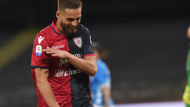 NAPOLI-CAGLIARI 05-05-2019 ESULTANZA DI LEONARDO PAVOLETTI . SILPRESS