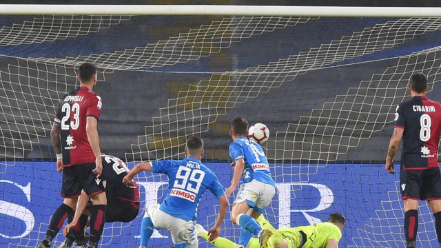 NAPOLI-CAGLIARI 05-05-2019 GOL DI MERTENS. SILPRESS