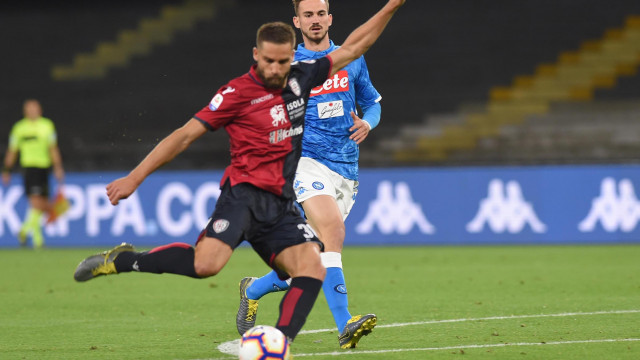 NAPOLI-CAGLIARI 05-05-2019 GOL DI LEONARDO PAVOLETTI. SILPRESS