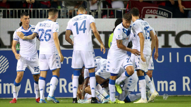 Cagliari 25 08 2019 Presso Stadio Sardegna Arena - Campionato serie A Tim 2019-20 incontro Cagliari vs Brescia
nella foto: esultanza di Alfredo Donnarumma del brescia
SILPRESS/ENRICO LOCCI