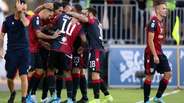 Cagliari 29 09 2019 Presso Stadio Sardegna Arena - Campionato serie A Tim 2019-20 incontro Cagliari vs Hellas Verona
nella foto: esultanza di joao pedro del cagliari
SILPRESS/ENRICO LOCCI