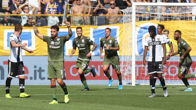 Parma 15/ Settembre /, 2019 Campionato Serie A Tim 2019-20
3 Giornata Parma - Cagliari
ph dmfoto / Silpress
Nella foto - Luca Campetelli esultanza goal 2-0