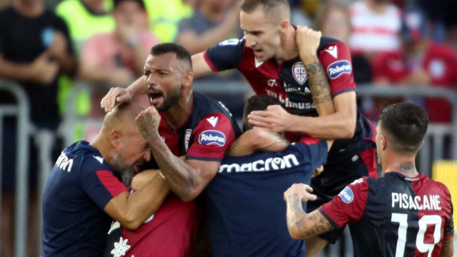 Cagliari 29 09 2019 Presso Stadio Sardegna Arena - Campionato serie A Tim 2019-20 incontro Cagliari vs Hellas Verona
nella foto: esultanza di joao pedro del cagliari
SILPRESS/ENRICO LOCCI