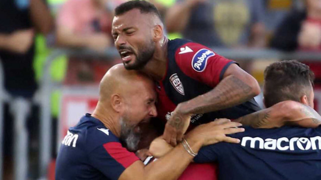 Cagliari 29 09 2019 Presso Stadio Sardegna Arena - Campionato serie A Tim 2019-20 incontro Cagliari vs Hellas Verona
nella foto: esultanza di joao pedro del cagliari
SILPRESS/ENRICO LOCCI