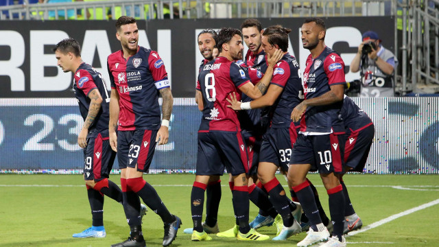 Cagliari 20 09 2019 Presso Stadio Sardegna Arena - Campionato serie A Tim 2019-20 incontro Cagliari vs Genoa
nella foto: esultanza di giovanni simeone del cagliari
SILPRESS/ENRICO LOCCI