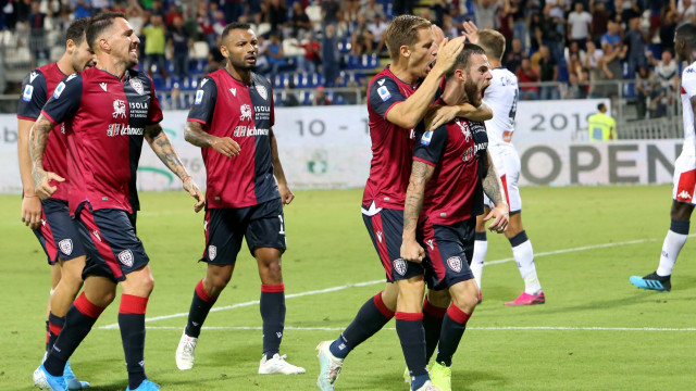 Cagliari 20 09 2019 Presso Stadio Sardegna Arena - Campionato serie A Tim 2019-20 incontro Cagliari vs Genoa
nella foto: esultanza di Joao Pedro del cagliari
SILPRESS/ENRICO LOCCI